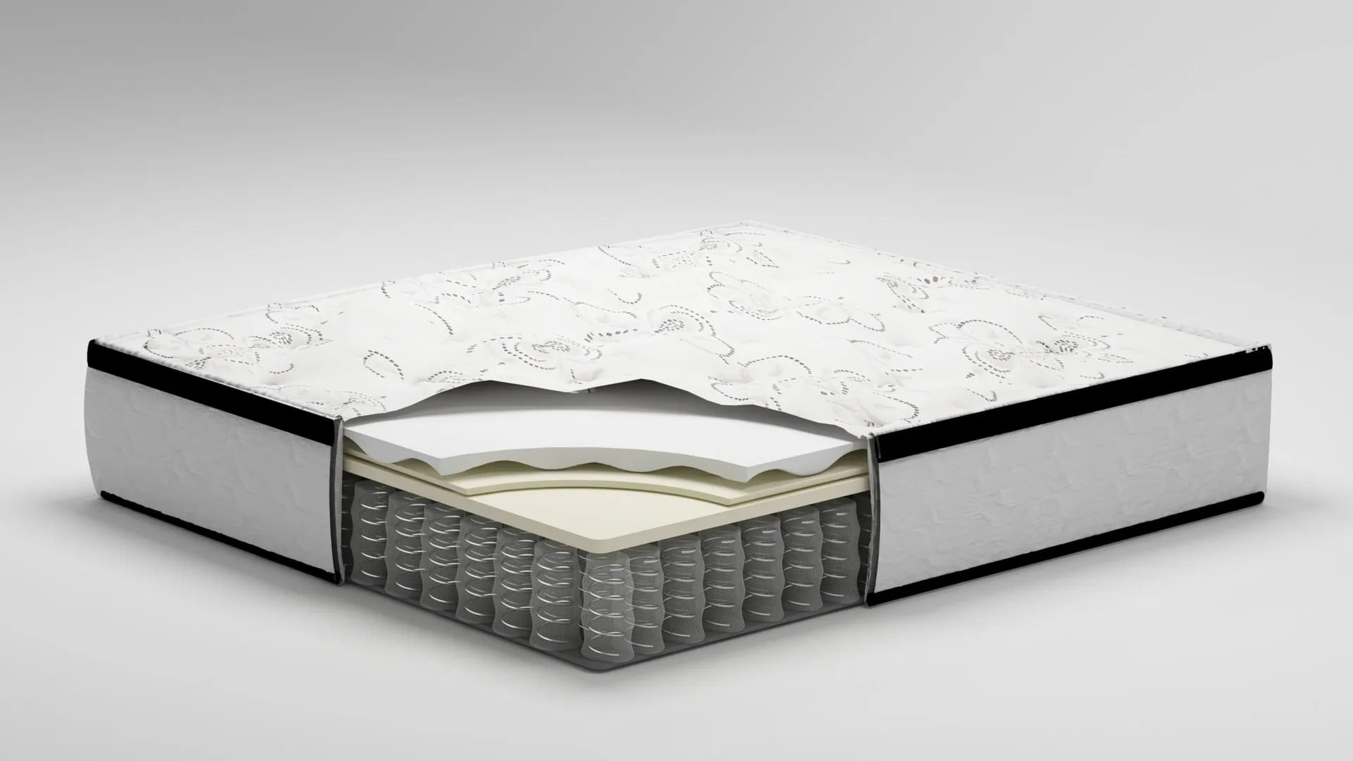 12 Inch Chime Hybrid Queen Mattress White by Ashley Furniture