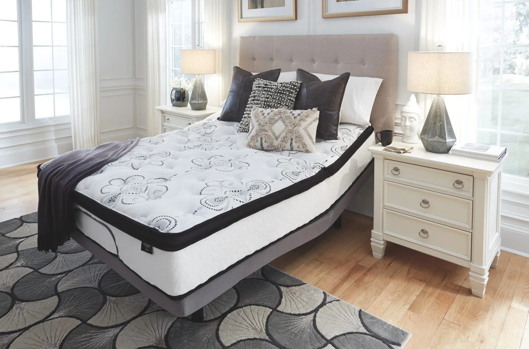 12 Inch Chime Hybrid Queen Mattress White by Ashley Furniture