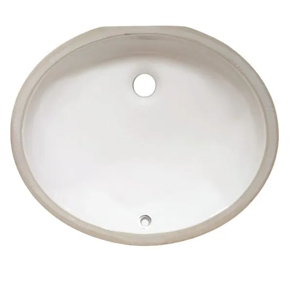 17×14 Porcelain Undermount Oval Lavatory Sink