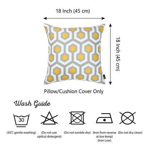 18"x18" Geometric Circuit Decorative Throw Pillow Cover Printed