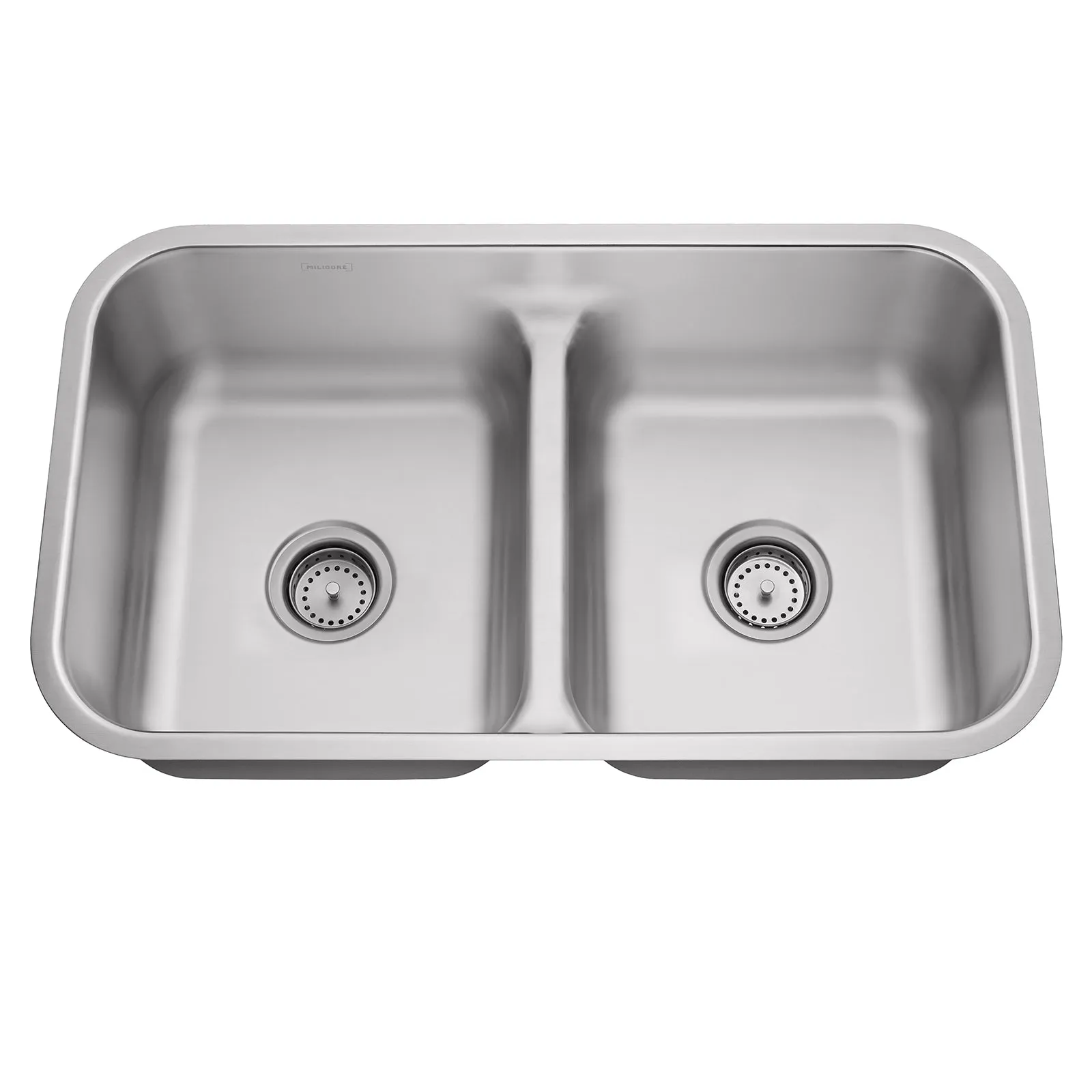 32" x 19" x 9" Stainless Steel Kitchen Deep Double Sink - Miligore