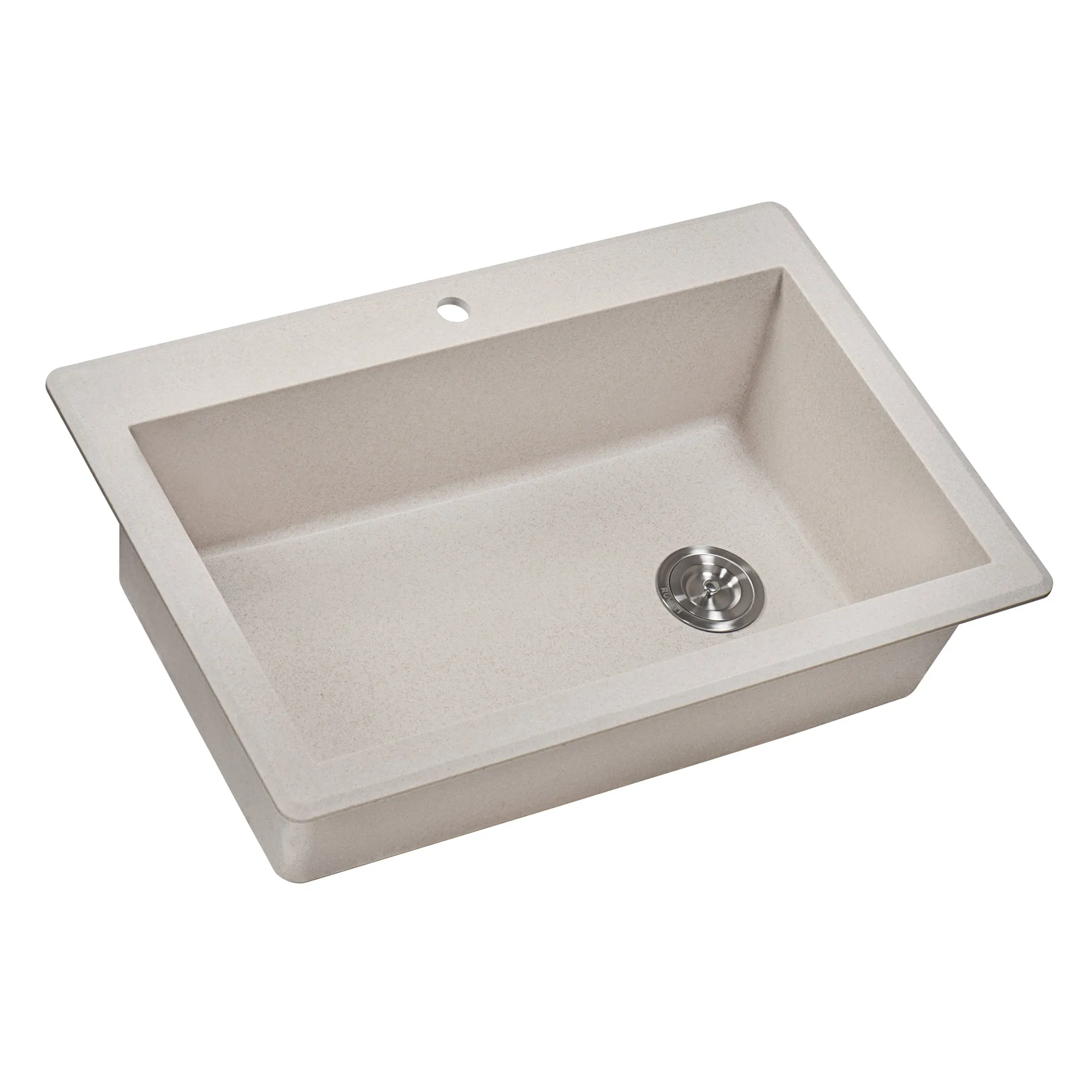 33 x 22 inch Drop-in Topmount Granite Composite Single Bowl Kitchen Sink