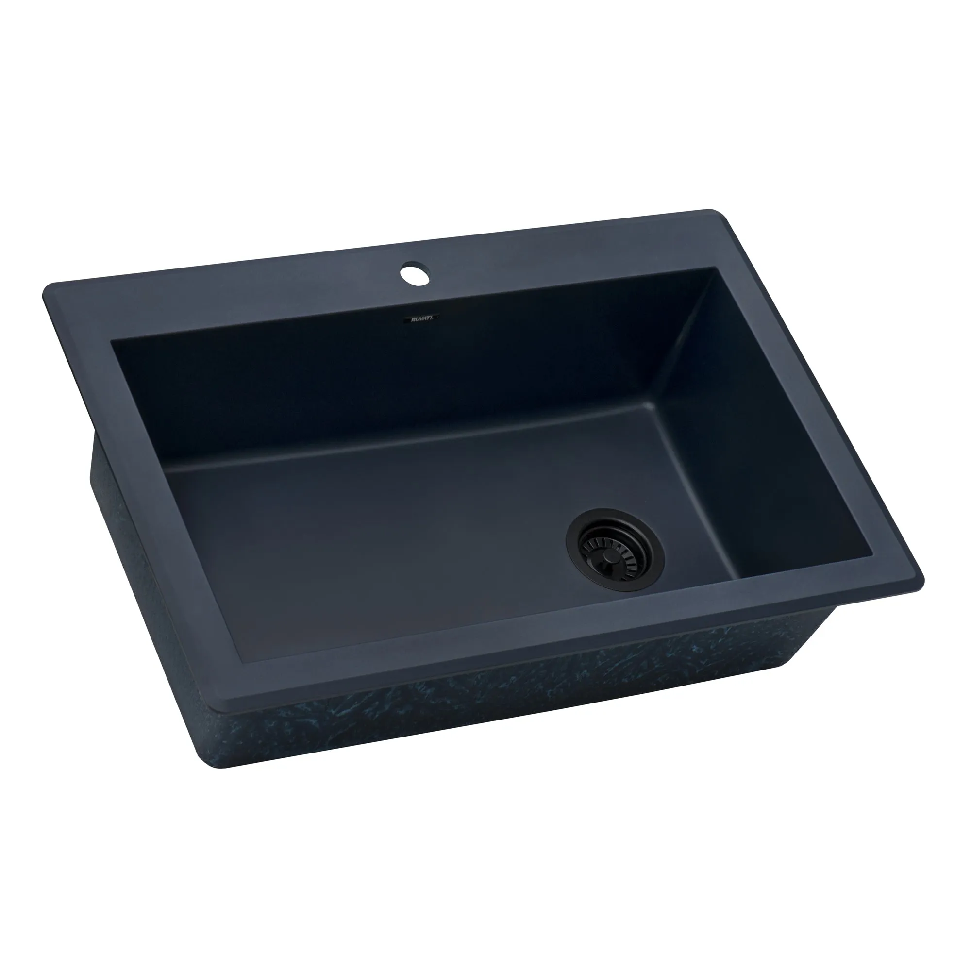 33 x 22 inch Drop-in Topmount Granite Composite Single Bowl Kitchen Sink