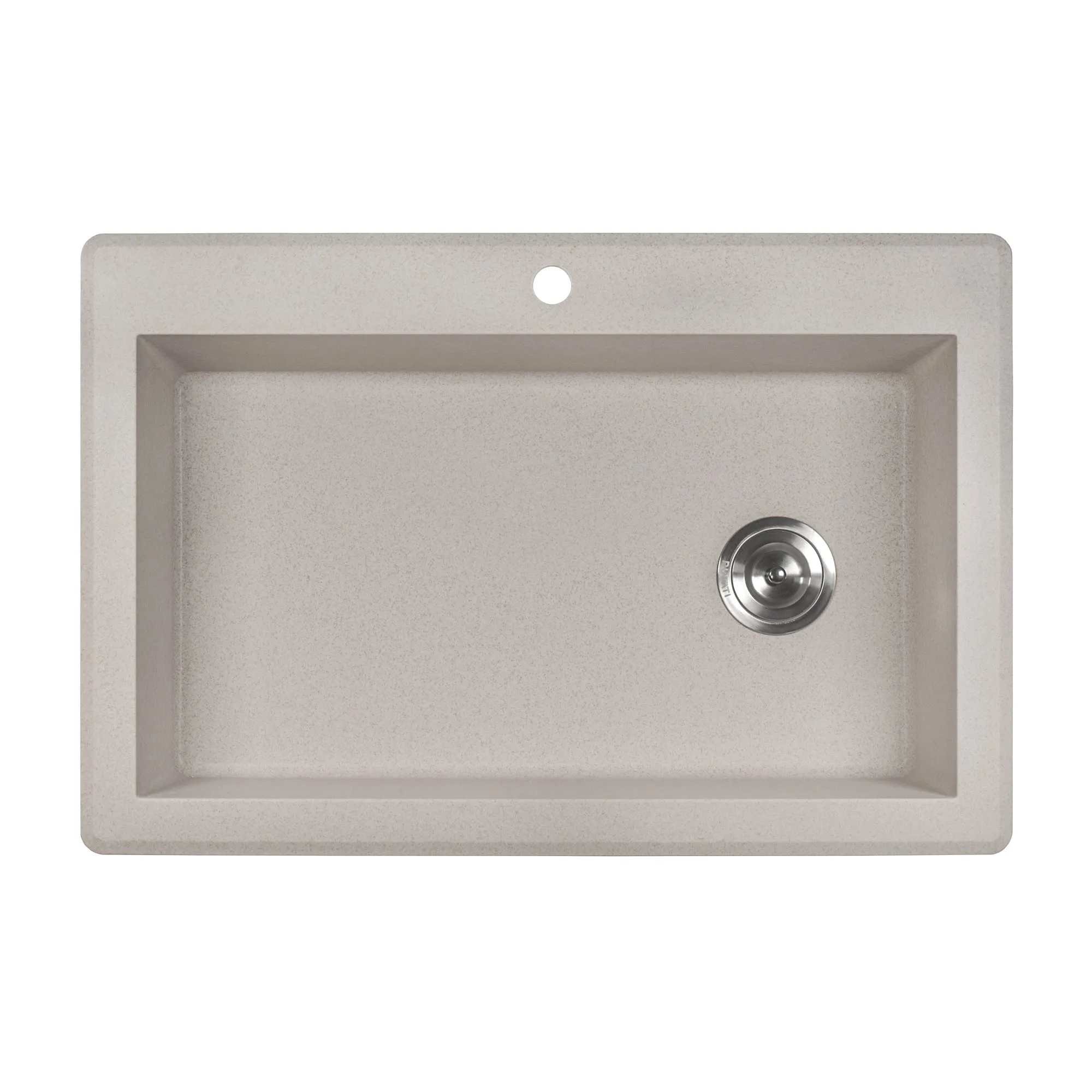 33 x 22 inch Drop-in Topmount Granite Composite Single Bowl Kitchen Sink