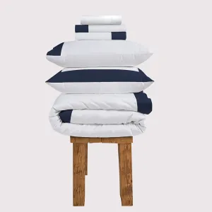 800 Thread Count Egyptian Cotton Windsor LUXE Bedding Set - Navy Peony