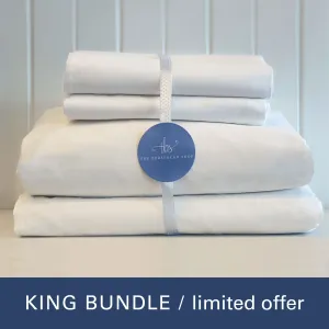 ACTIL Commercial king cotton Sheet Bundle