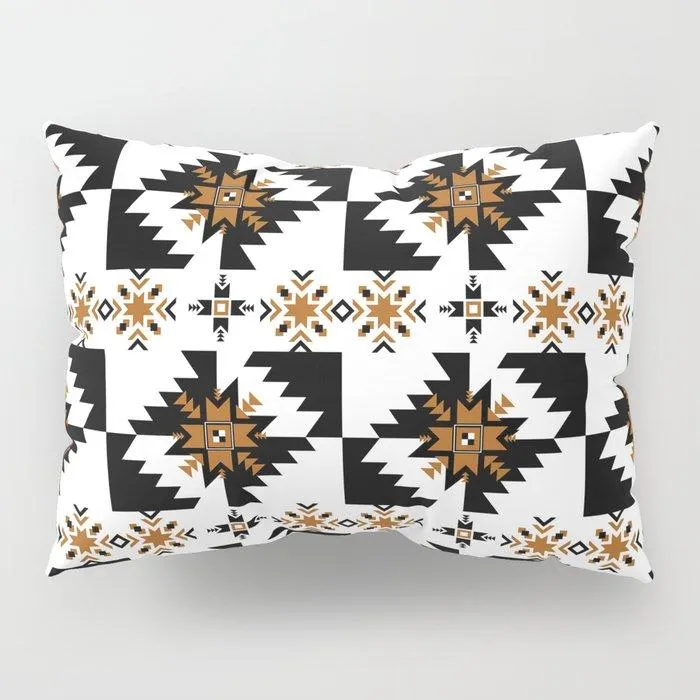 Aztec Golden Tribal Bespoke Pillow Shams