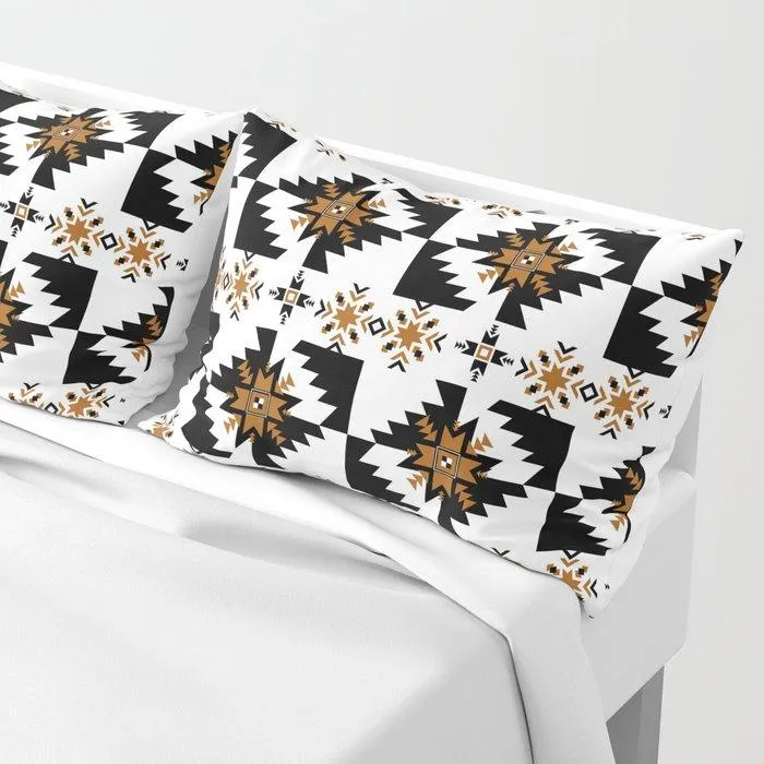 Aztec Golden Tribal Bespoke Pillow Shams