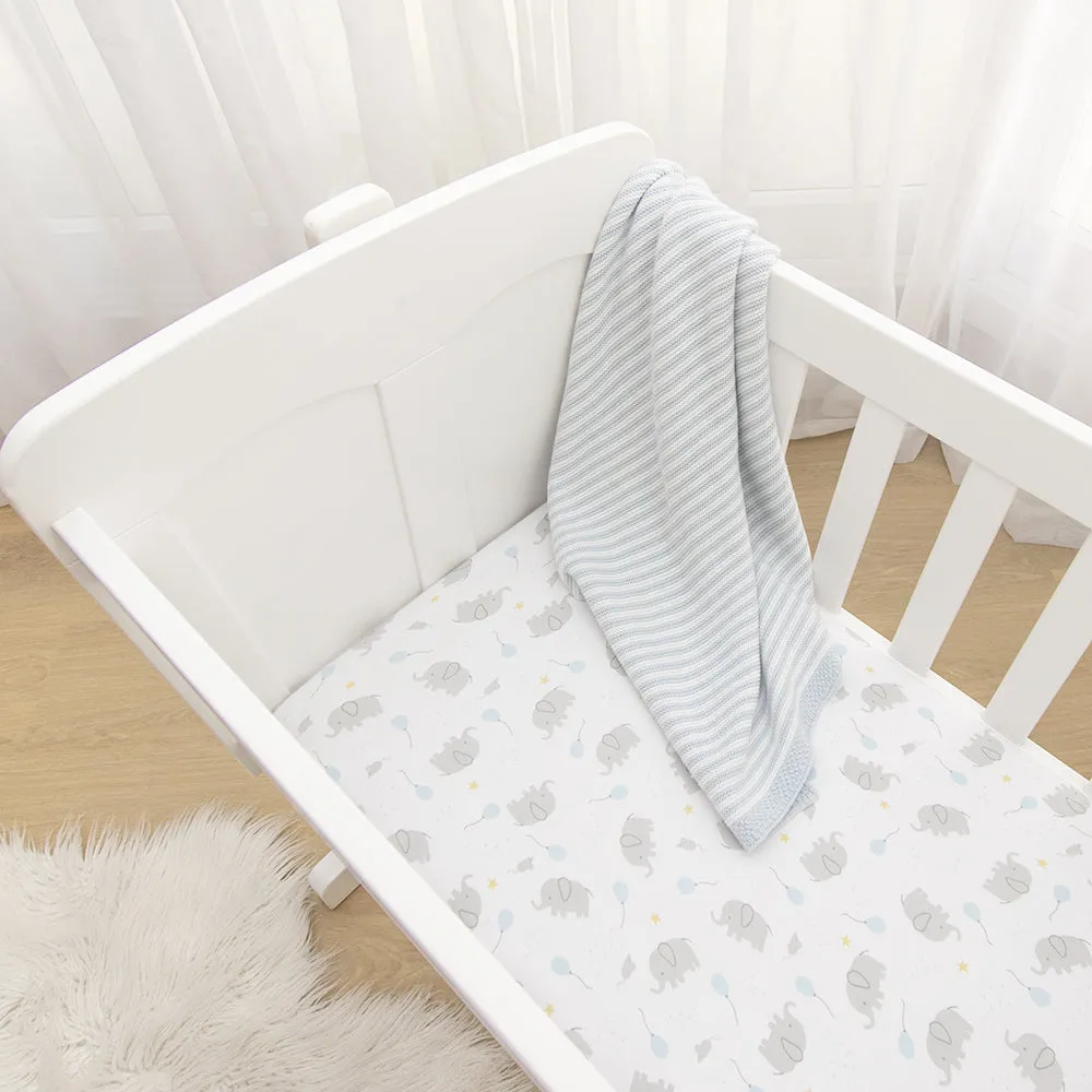 Bassinet Fitted Sheets 2 Pack - Mason & Blue Confetti