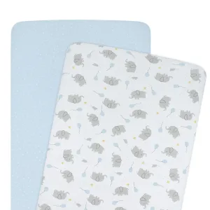 Bassinet Fitted Sheets 2 Pack - Mason & Blue Confetti