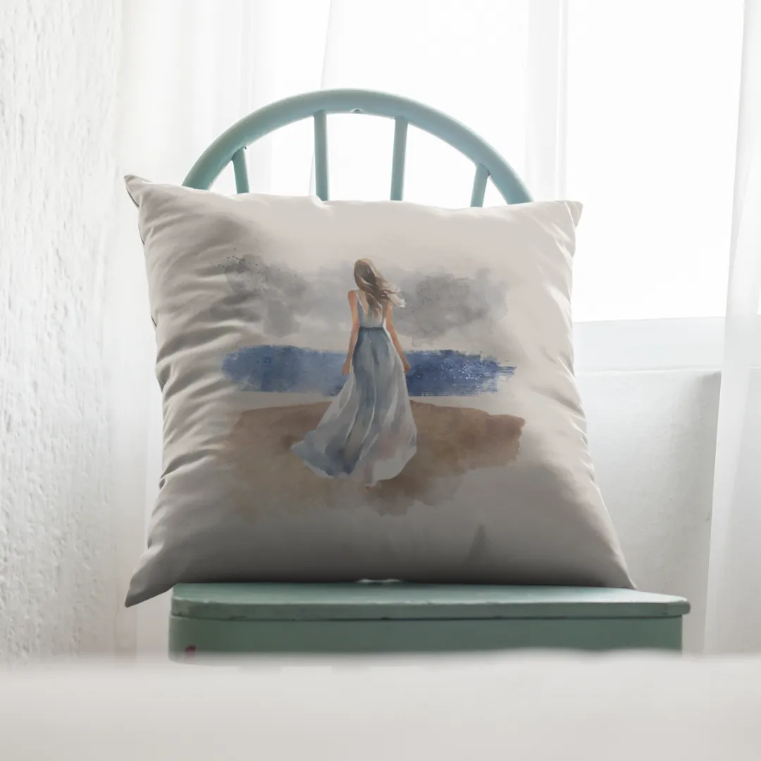 Beach Girl Pillow Cover