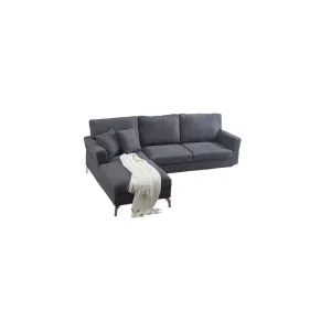 Bently Fabric 2 Seater Chaise Grey