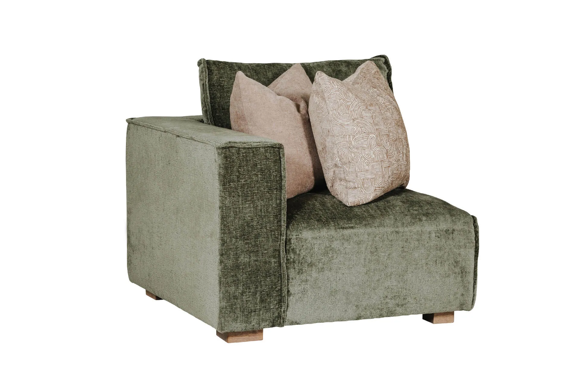 Bodhi Modular Corner Sofa Arm LHF Olive