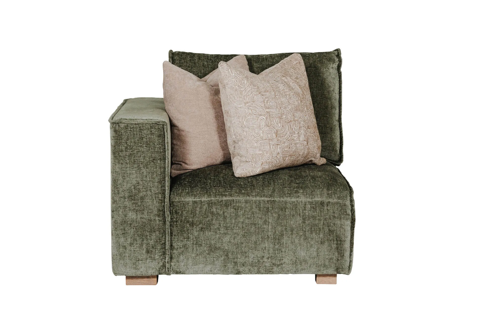 Bodhi Modular Corner Sofa Arm LHF Olive