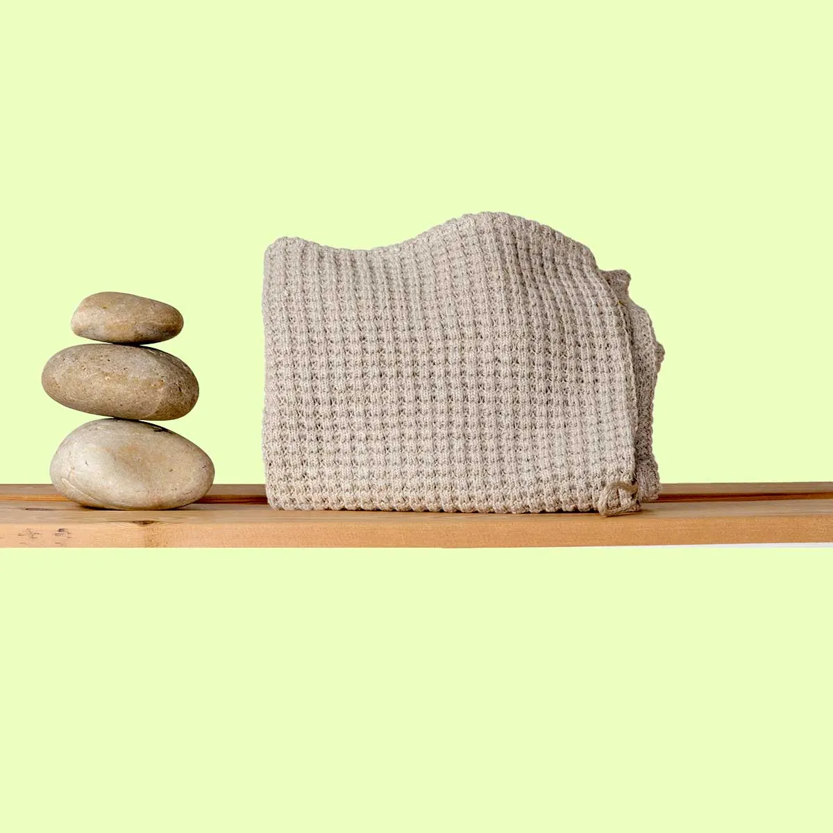 CARDING MILL 100% Hemp Knit Hand Towel (OC Thread) (No Plastic, No Polyester, No Synthetics) (100% Biodegradable)