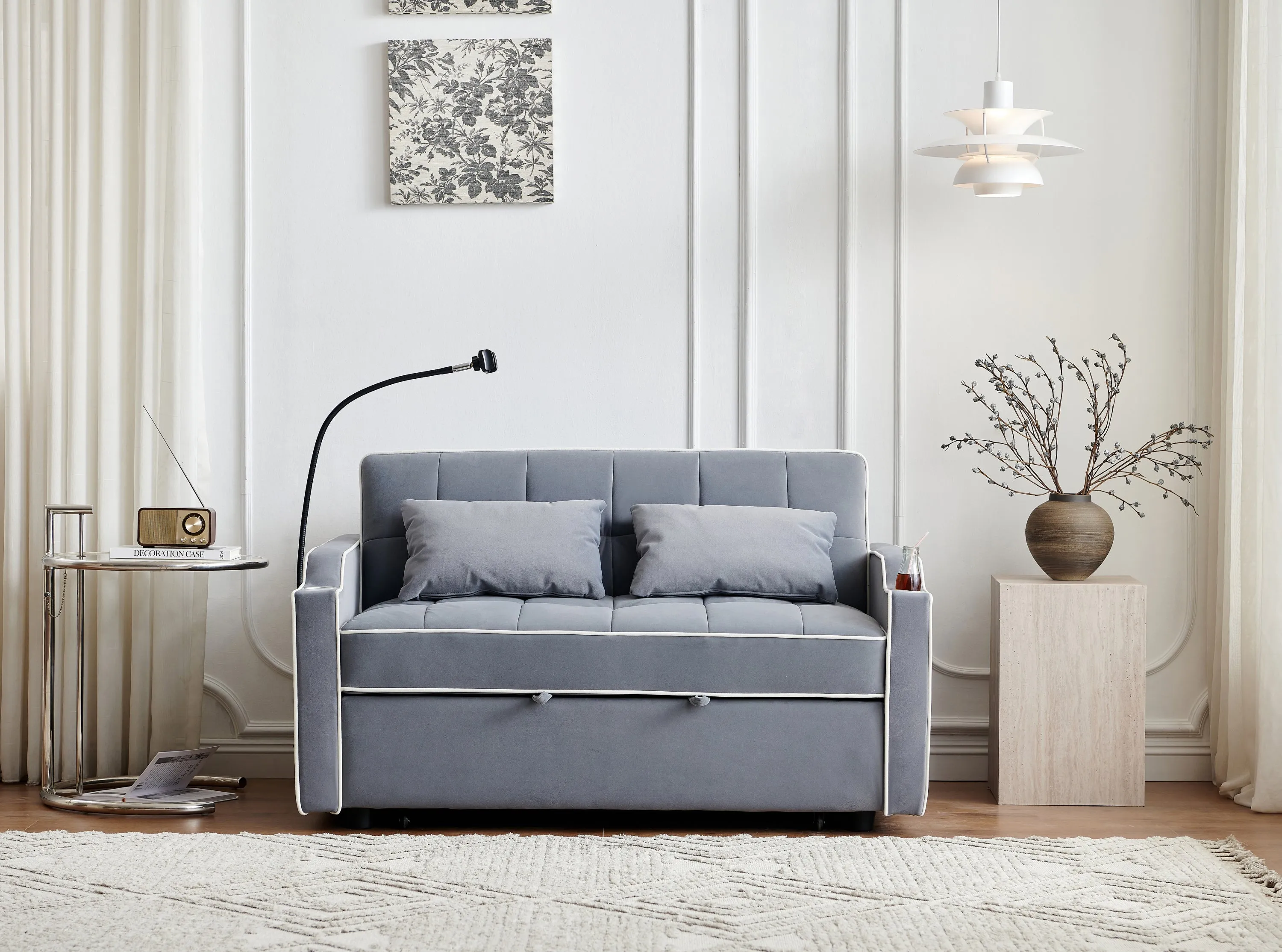 Carlo Loveseat Convertible Sleeper Sofa - Gray