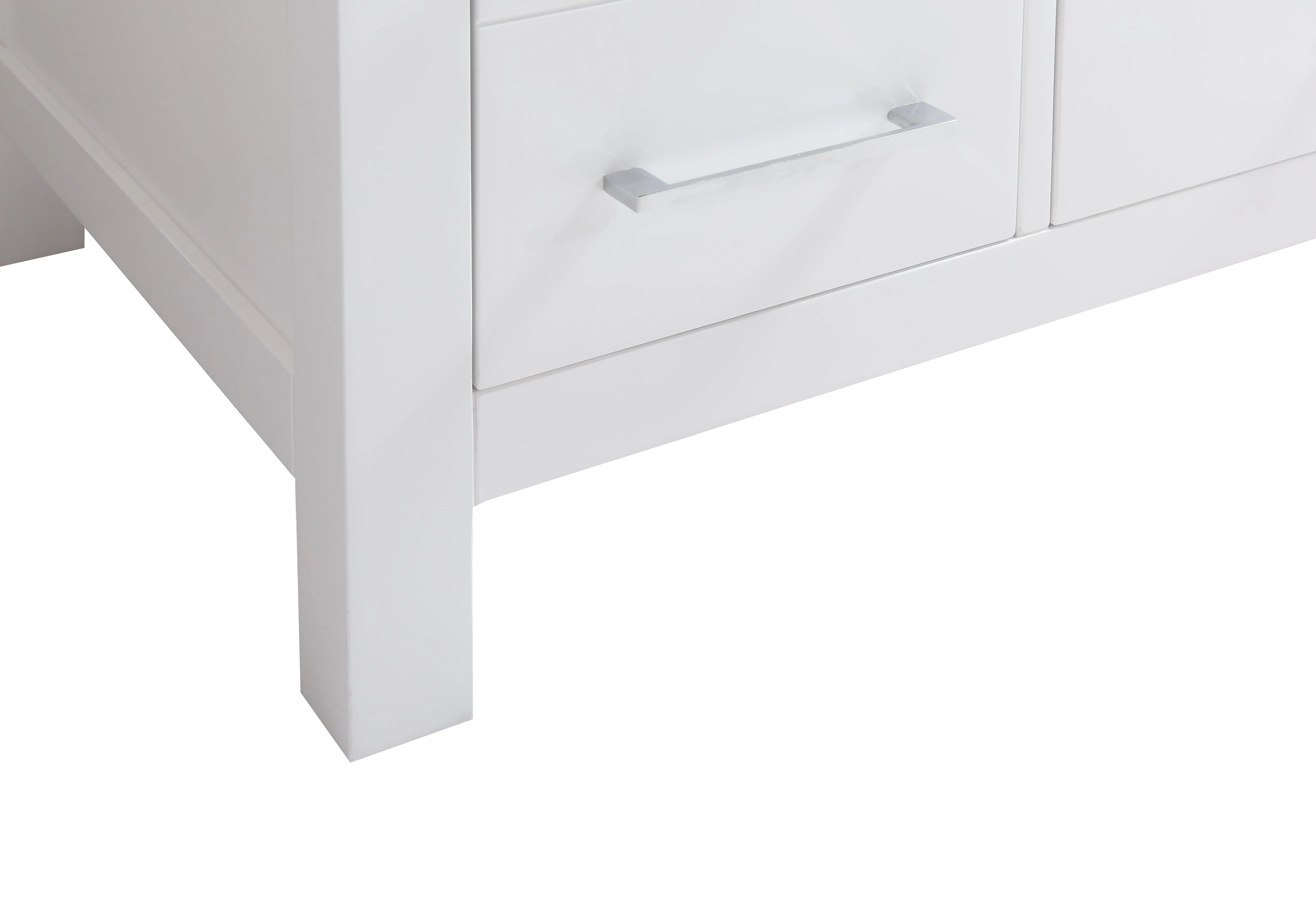 CCS201 - 60" White, Single Sink, Floor Standing Modern Bathroom Vanity ,Pure White Quartz Countertop