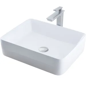 Contemporary Rectangular Porcelain Sink Combo NSFC-01321368 Series