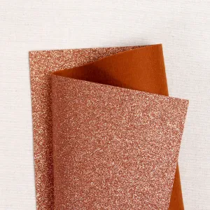 Copper Glitter Felt