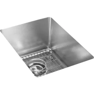 Crosstown 18.5" x 13.5" x 9" Stainless Steel Single-Basin Undermount Bar Sink Kit