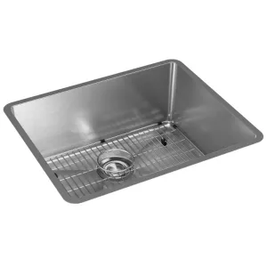 Crosstown 18.5" x 22.5" x 9" Stainless Steel Single-Basin Undermount Kitchen Sink Kit