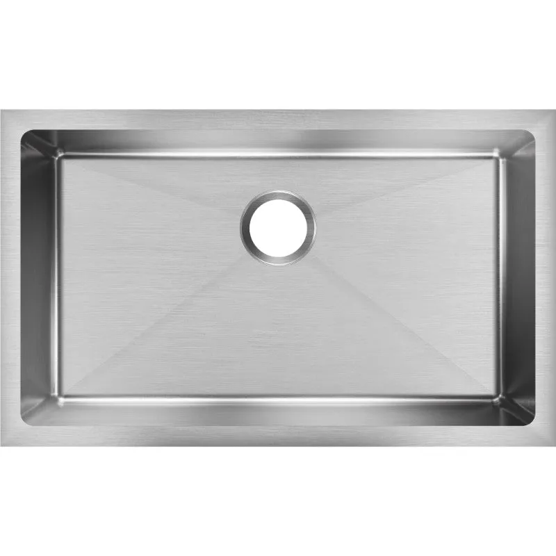 Crosstown 18.5" x 30.5" x 8" Stainless Steel Single-Basin Undermount Kitchen Sink