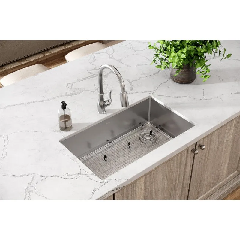 Crosstown 18.5" x 31.5" x 9" Stainless Steel Single-Basin Undermount Kitchen Sink Kit