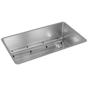 Crosstown 18.5" x 31.5" x 9" Stainless Steel Single-Basin Undermount Kitchen Sink Kit