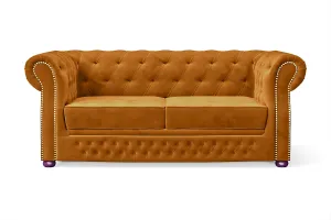 Cuneo 2 Seater Sofa Gold Velvet