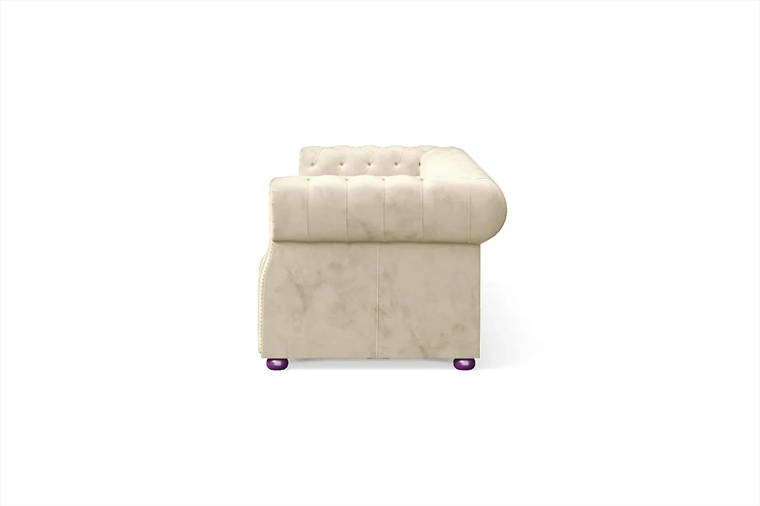 Cuneo 4 Seater Sofa Cream Velvet