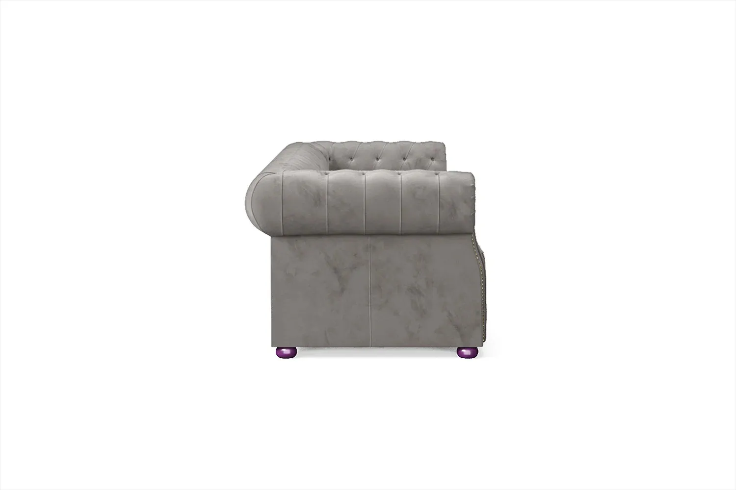 Cuneo 4 Seater Sofa Grey Velvet