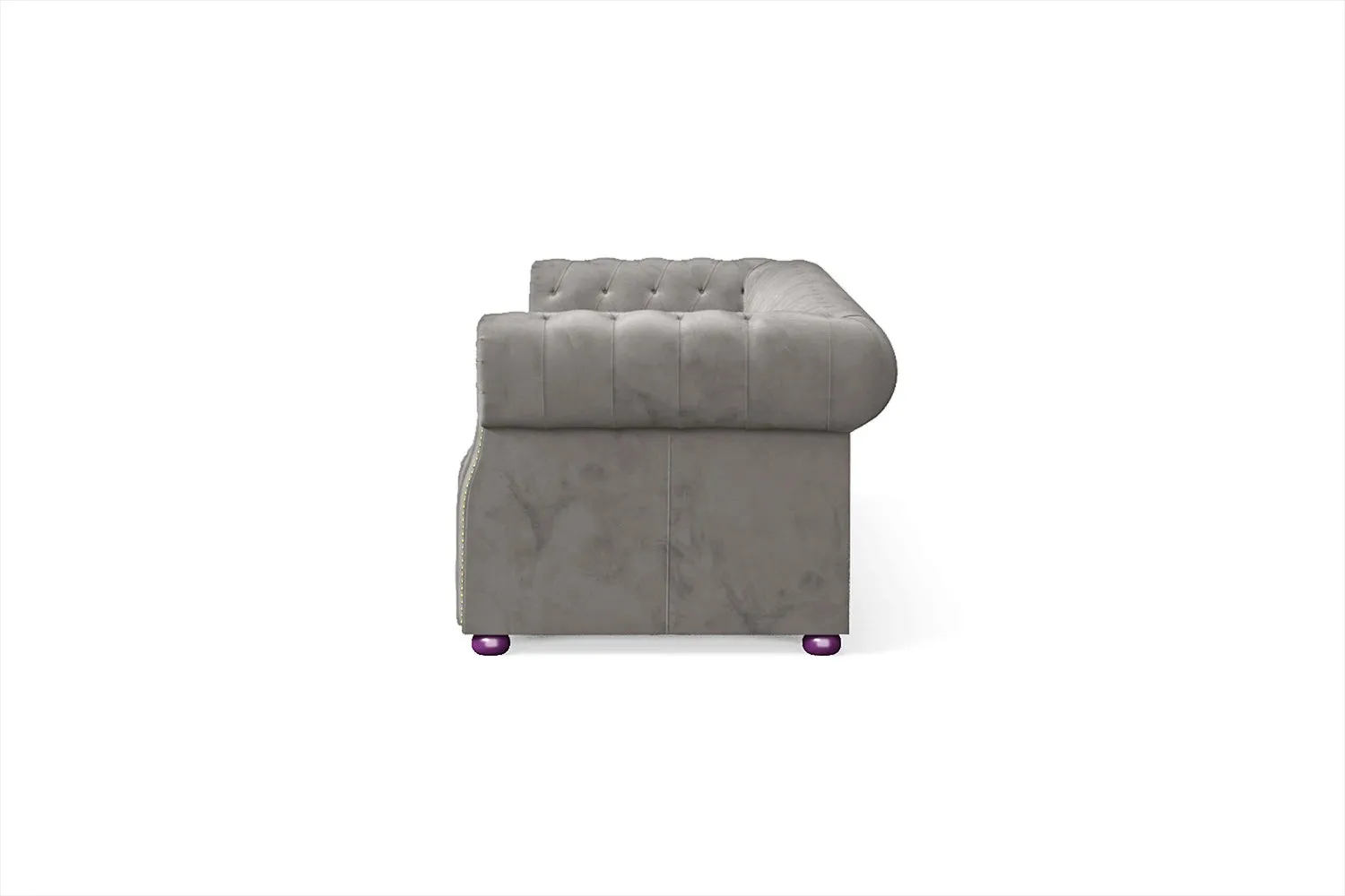 Cuneo 4 Seater Sofa Grey Velvet