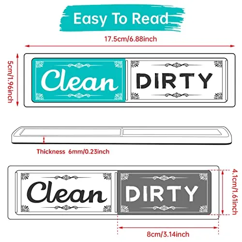 Dirty Clean Dishwasher Magnet,Clean Dirty Magnet for Dishwasher Magnet for Dishwasher Dish Bin That Says Clean Or Dirty Dish Washer Refrigerator for Kitchen Organization and Storage Necessities