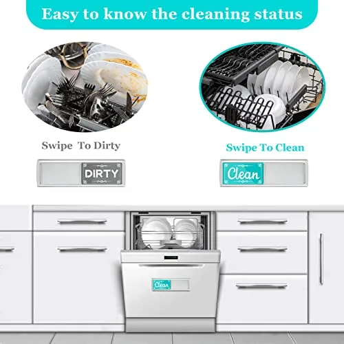 Dirty Clean Dishwasher Magnet,Clean Dirty Magnet for Dishwasher Magnet for Dishwasher Dish Bin That Says Clean Or Dirty Dish Washer Refrigerator for Kitchen Organization and Storage Necessities