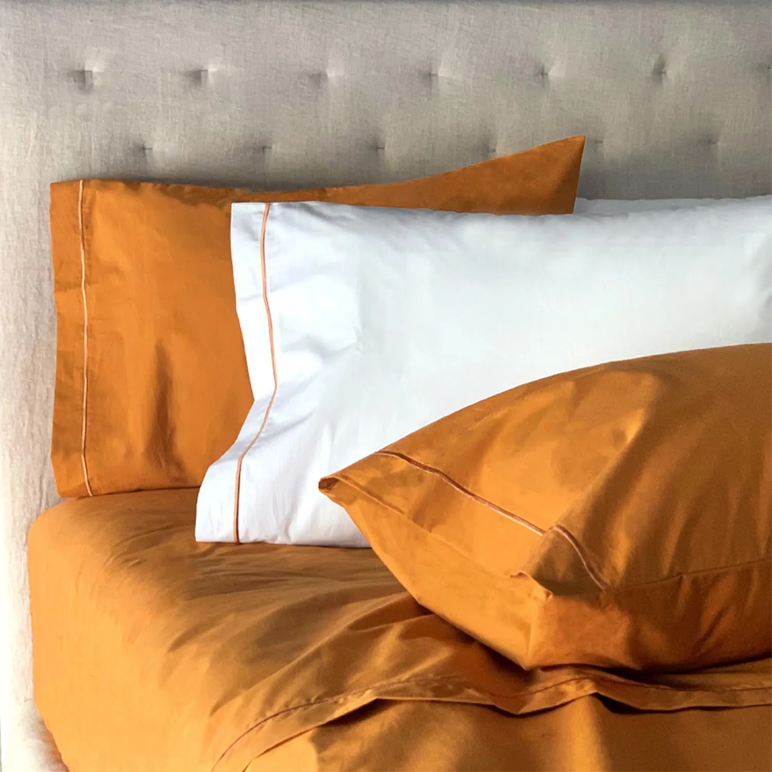 Egyptian Cotton Fitted Sheet Rust