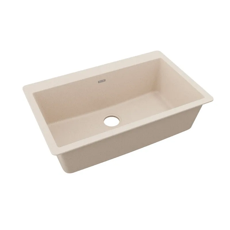 Elkay Quartz Classic 20.88" x 33" x 9.44" Single Basin Drop-In Sink