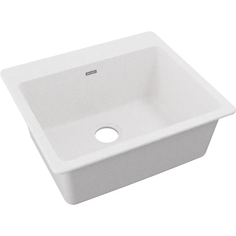 Elkay Quartz Classic 22" x 25" x 9.5" Single Basin Drop-In Sink