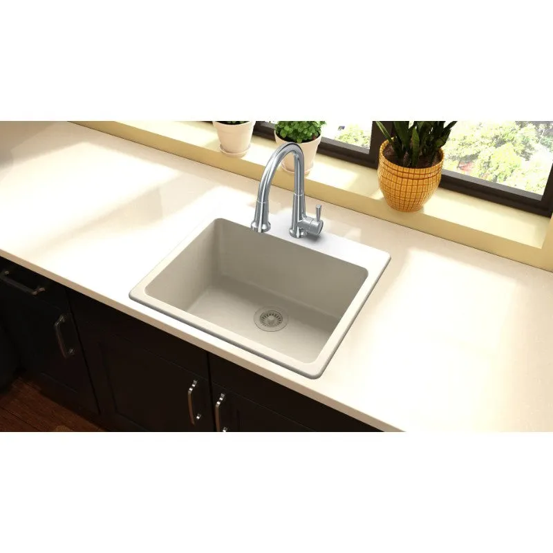 Elkay Quartz Classic 22" x 25" x 9.5" Single Basin Drop-In Sink