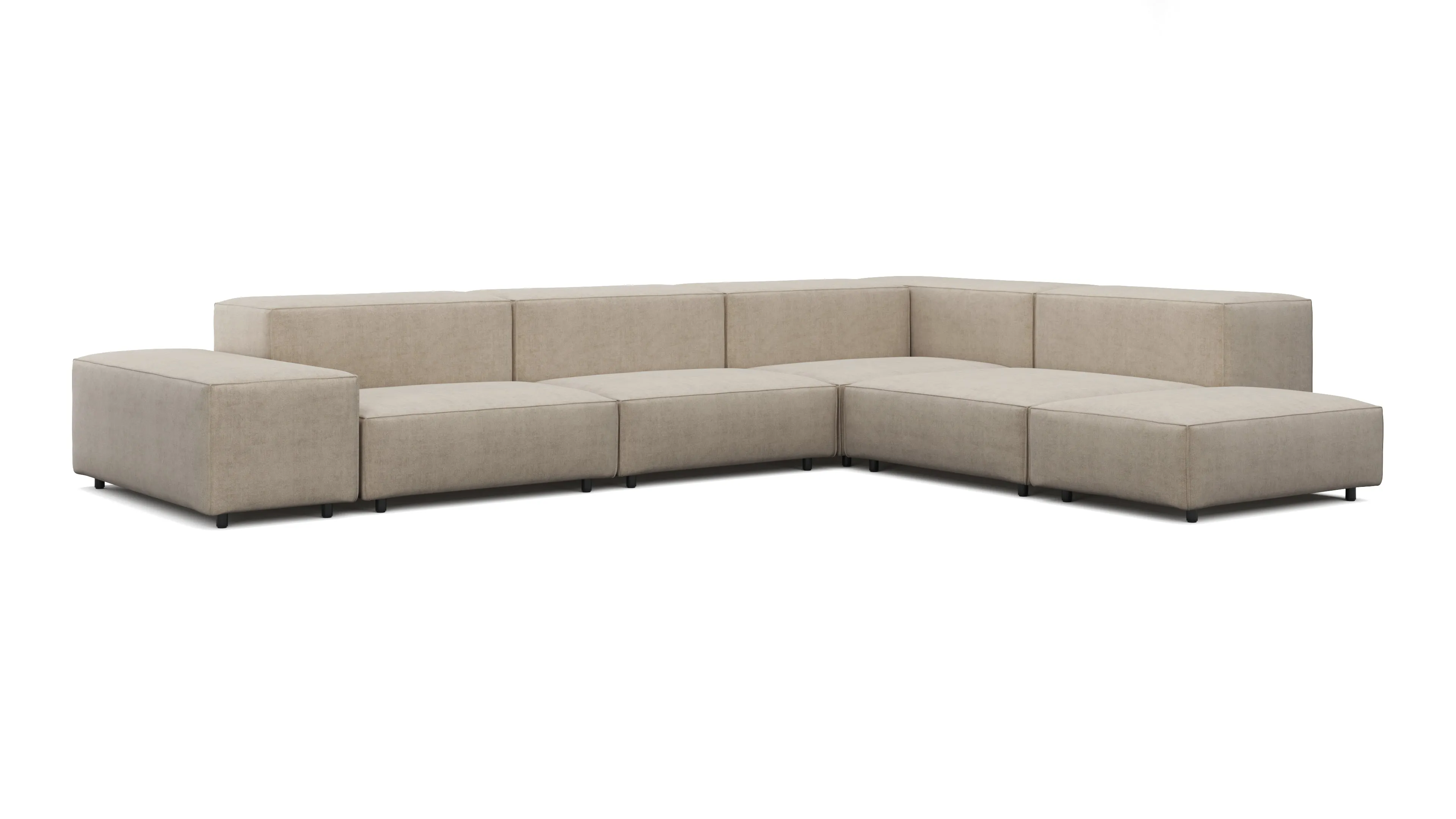 Extrasoft - Extrasoft Sectional Sofa, Right Corner, Biscotti Brushed Weave