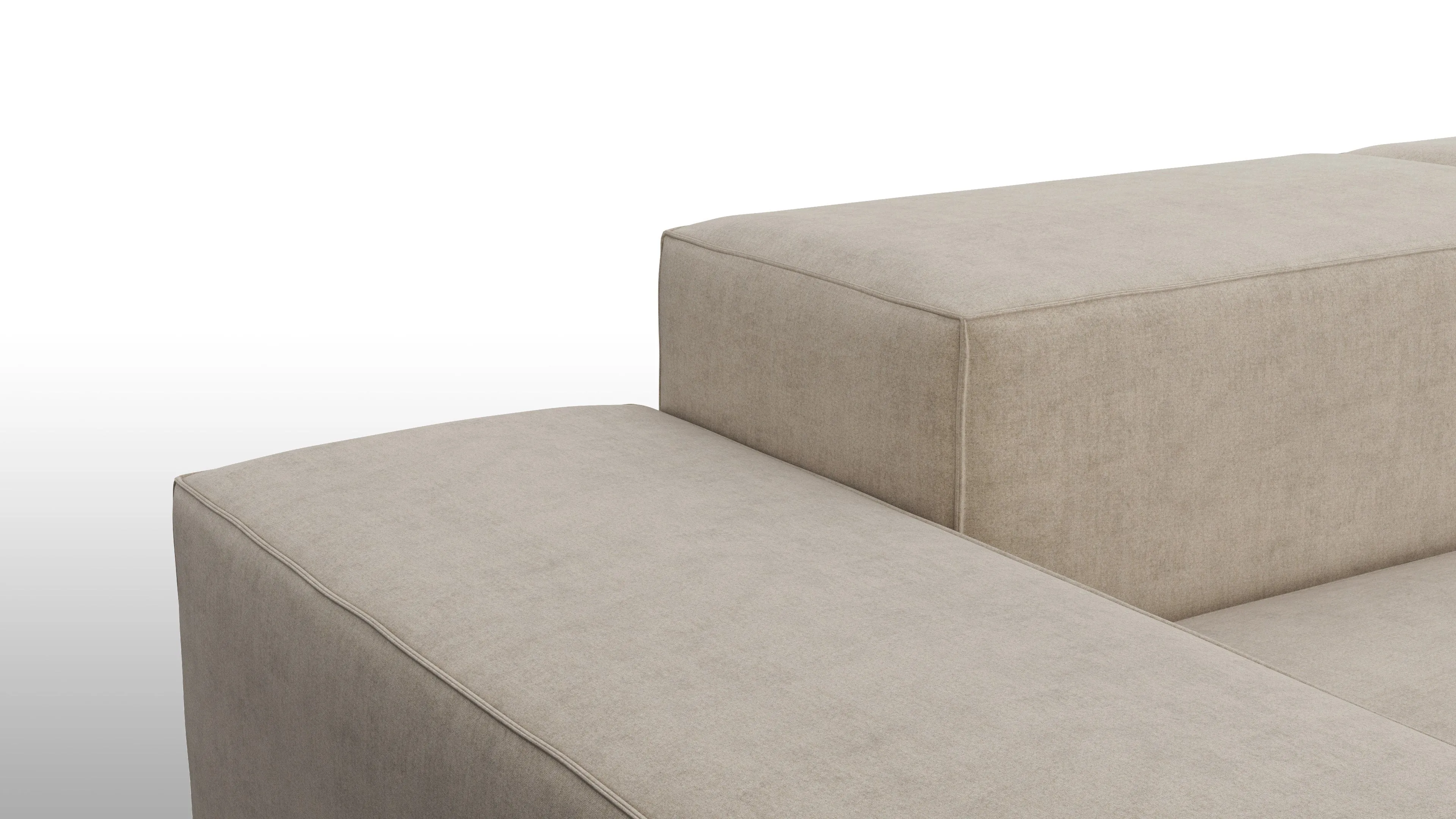 Extrasoft - Extrasoft Sectional Sofa, Right Corner, Biscotti Brushed Weave