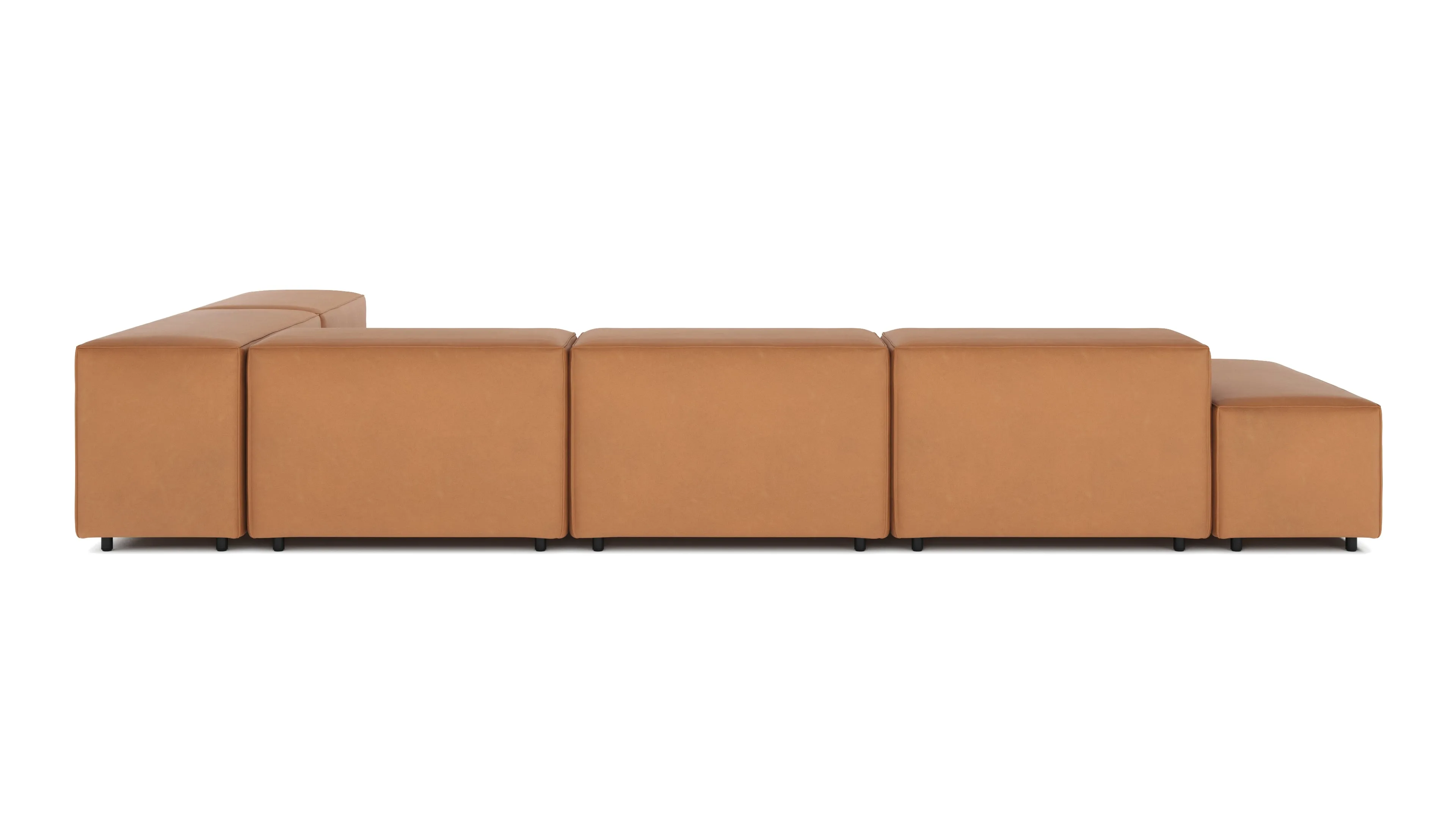 Extrasoft - Extrasoft Sectional Sofa, Right Corner, Tan Vegan Leather