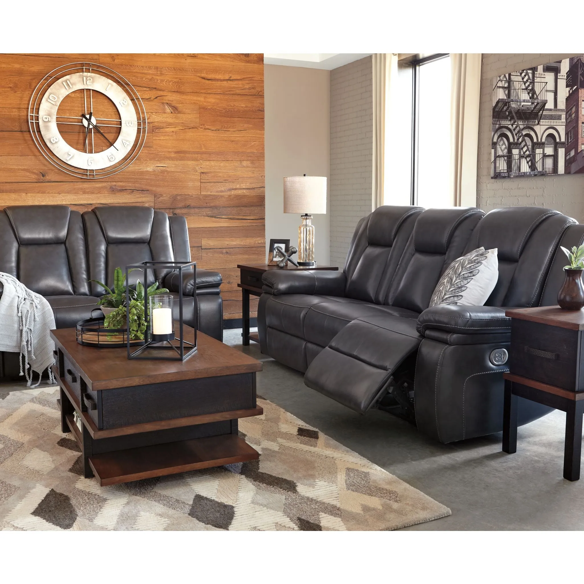 Garristown- EXCLUSIVE Power Reclining Sofa with Adjustable Headrest