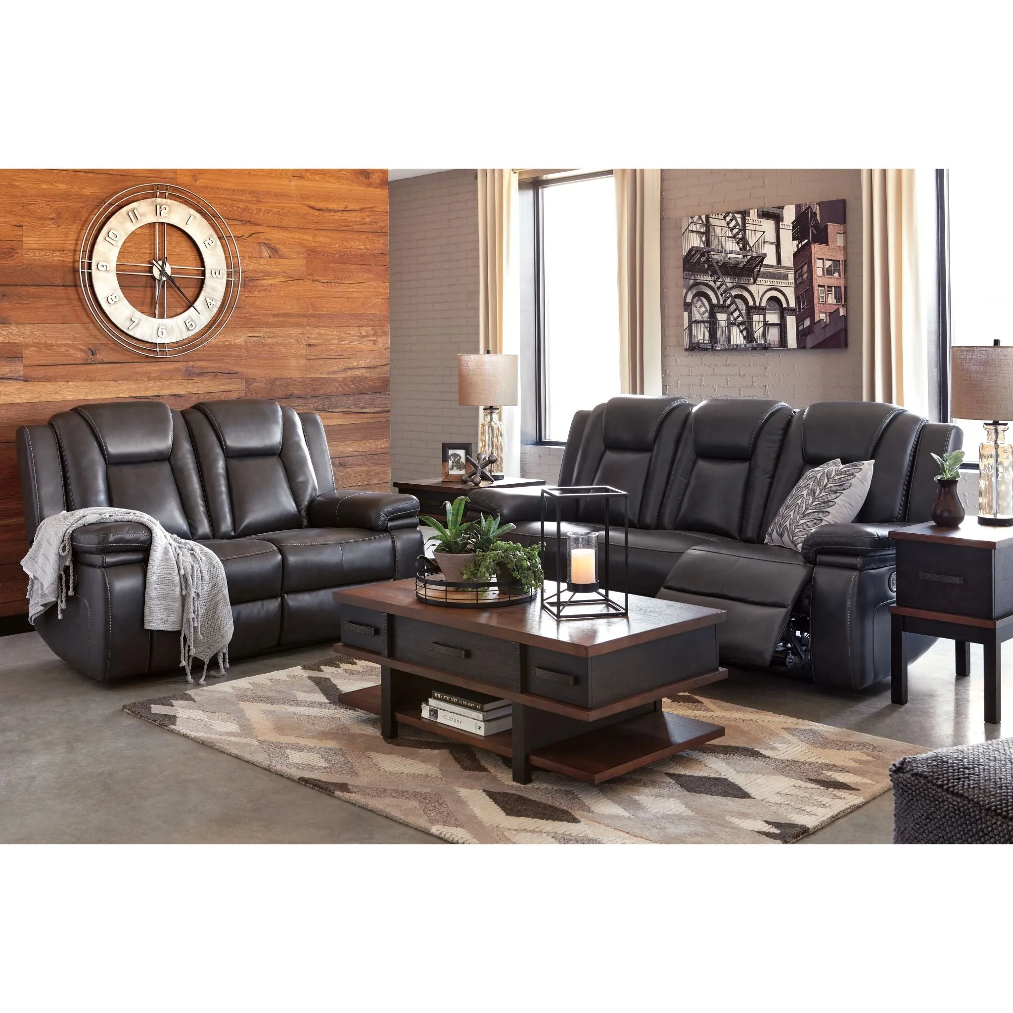 Garristown- EXCLUSIVE Power Reclining Sofa with Adjustable Headrest