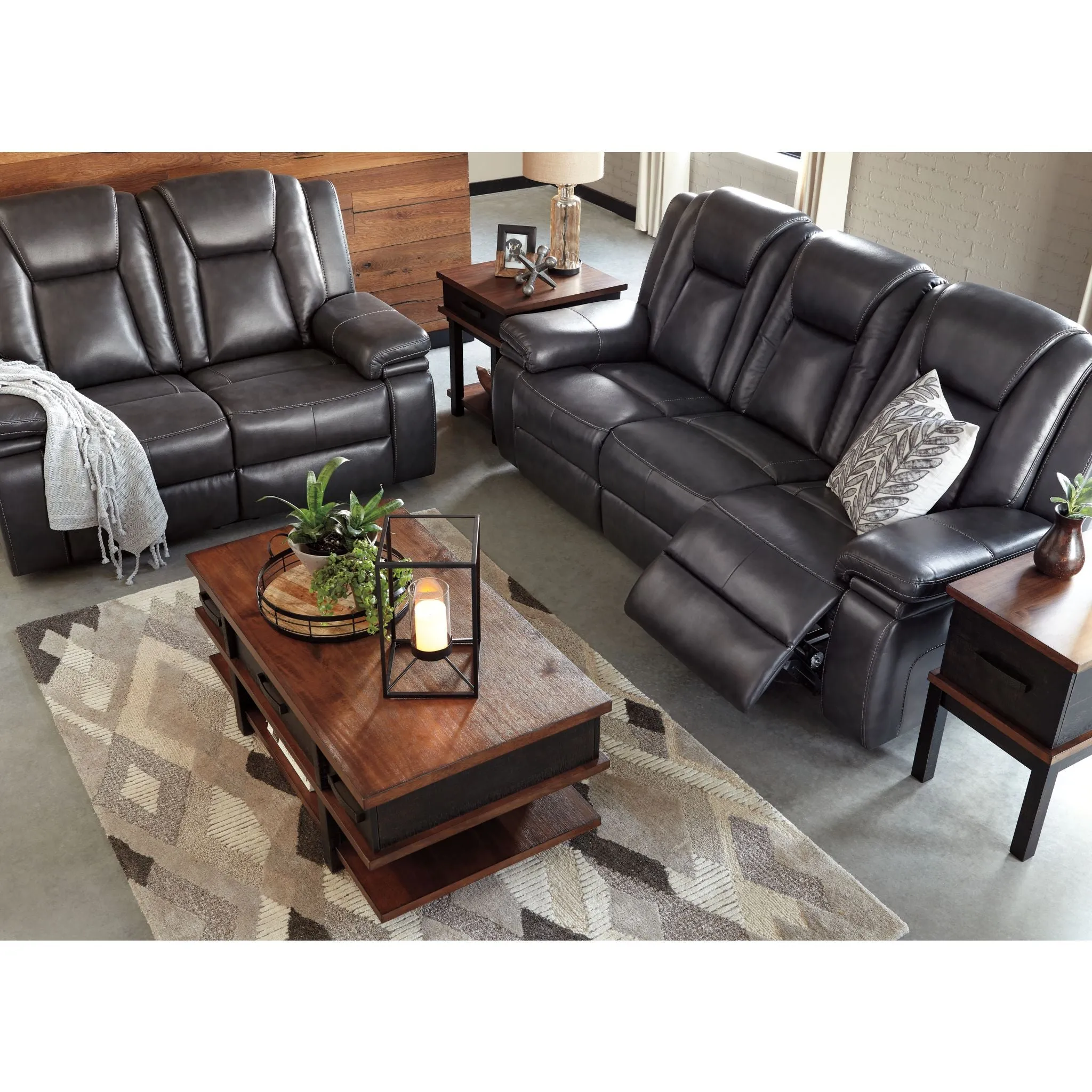 Garristown- EXCLUSIVE Power Reclining Sofa with Adjustable Headrest