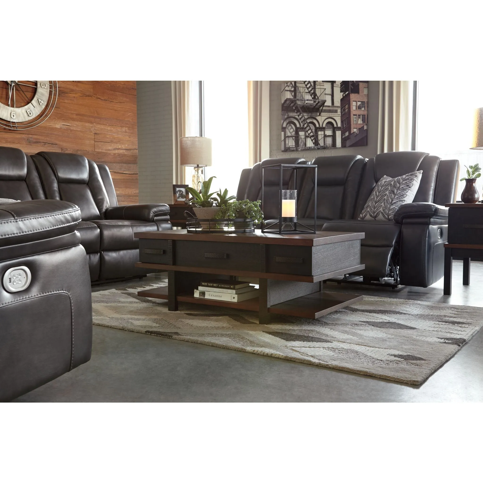 Garristown- EXCLUSIVE Power Reclining Sofa with Adjustable Headrest