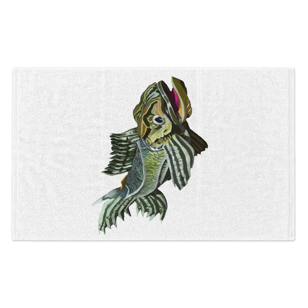 Green Fish Rally Towel, 11x18