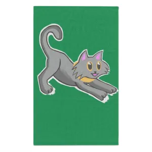 Grey Kitty Rally Towel, 11x18