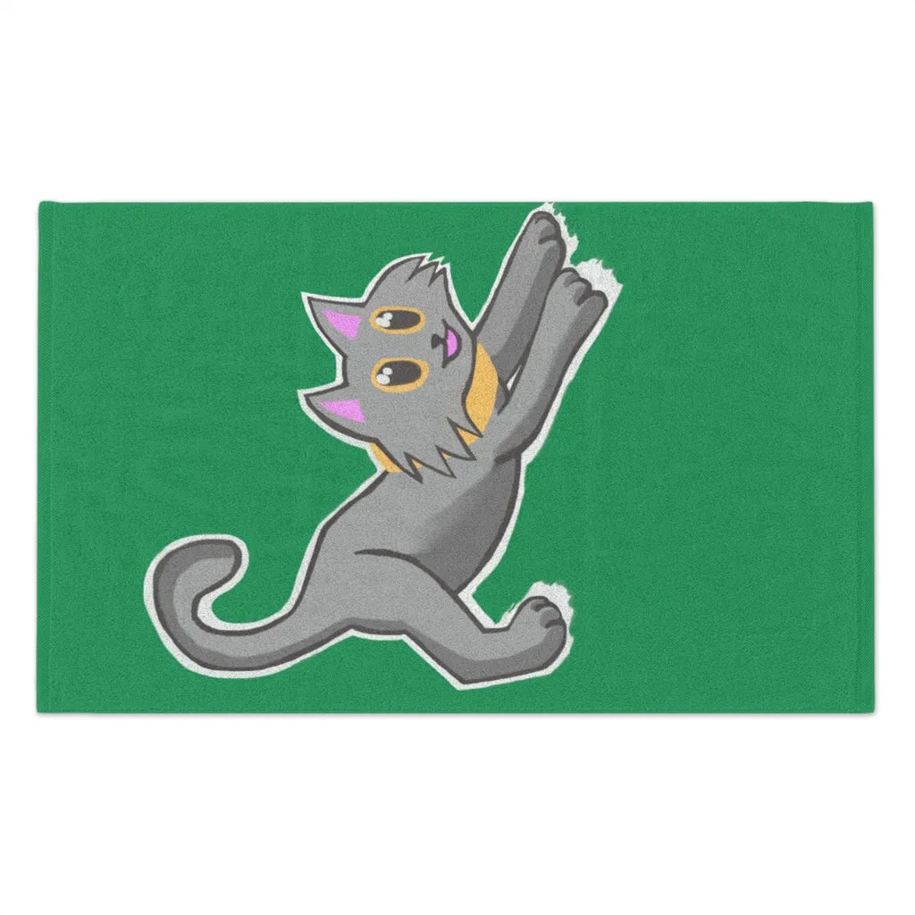 Grey Kitty Rally Towel, 11x18