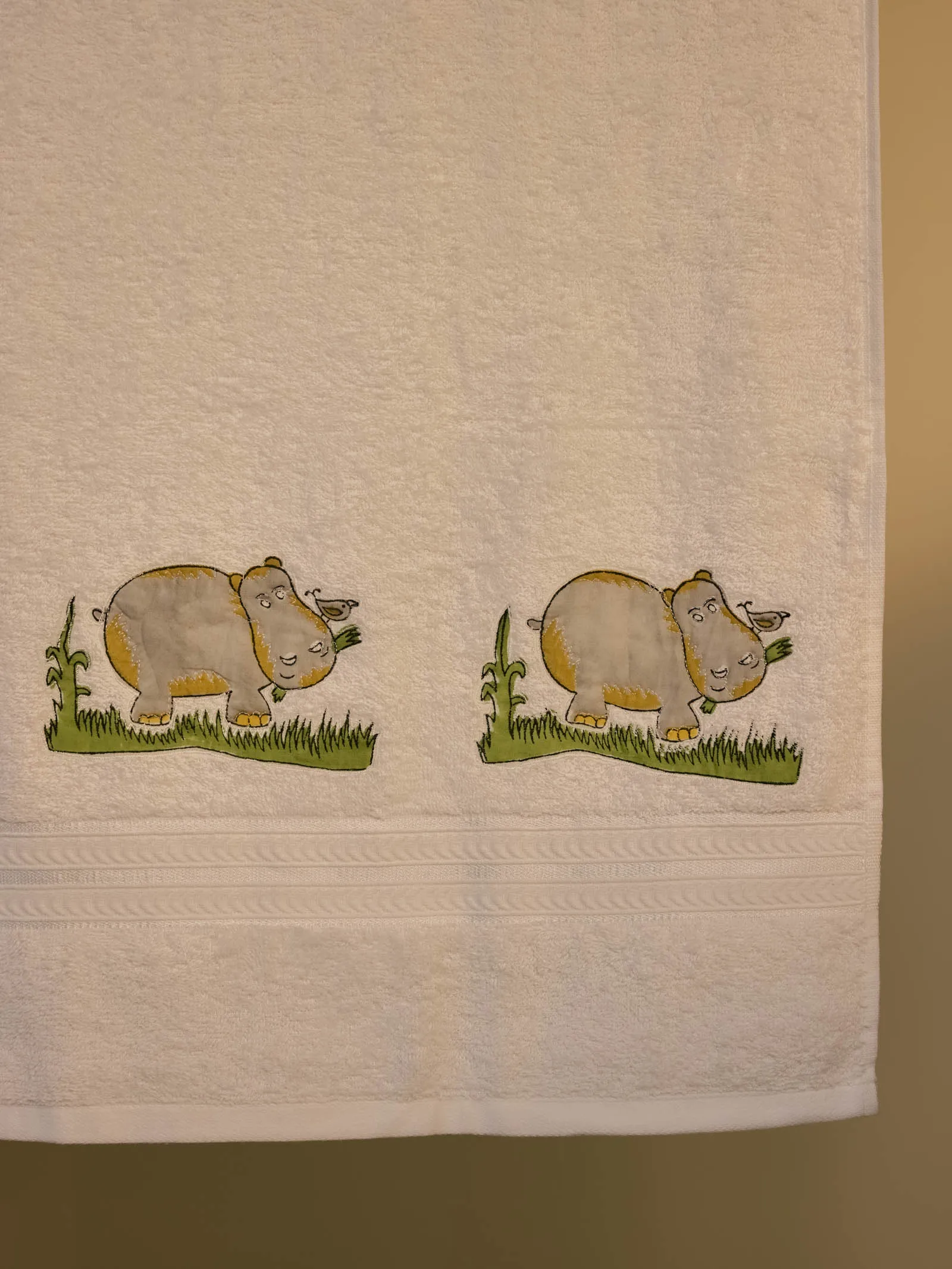 Hippo In The Grass Towel