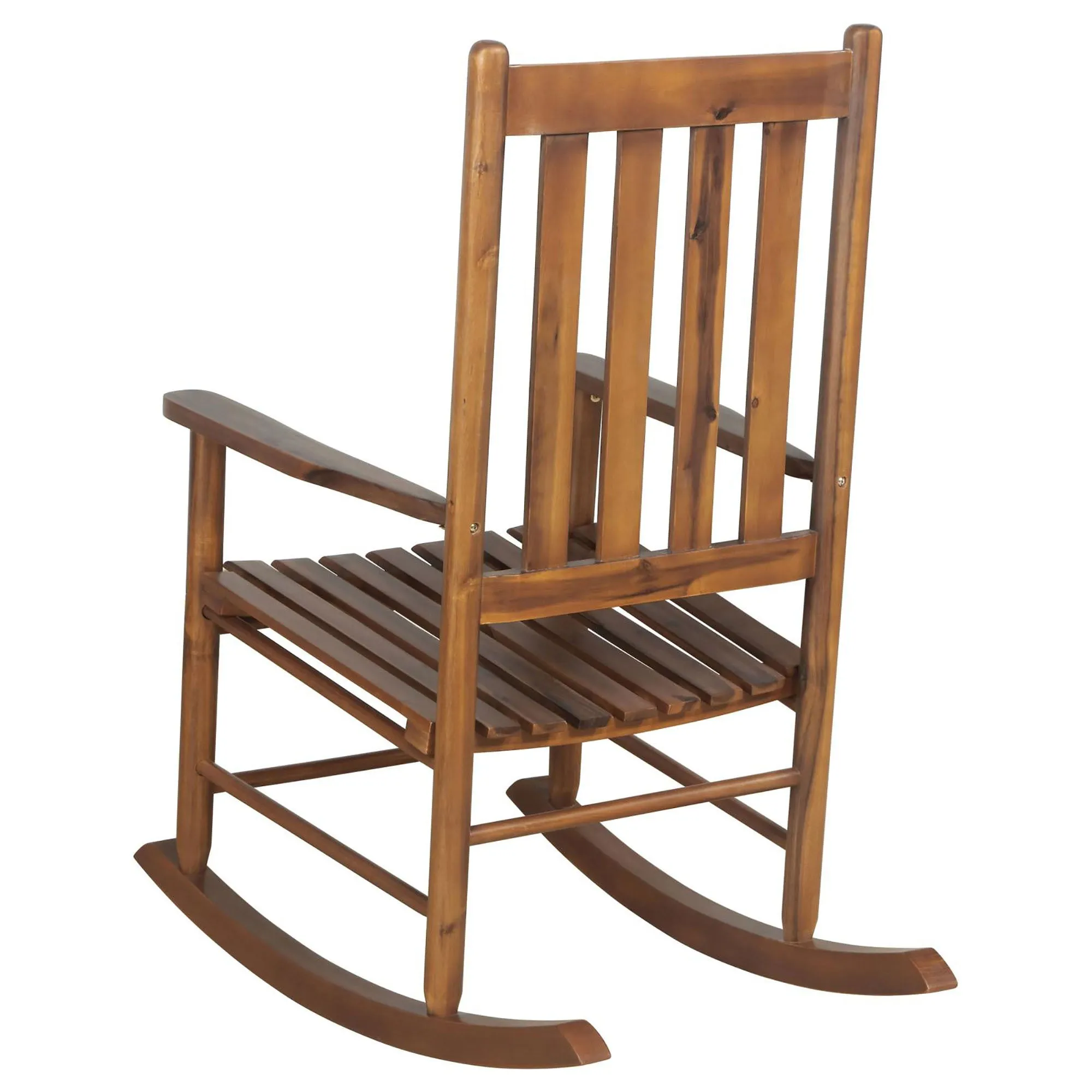 Jasmin Black Slat Back Rocking Chair - Brown